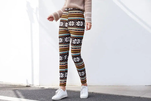 Leggings Térmicos Copo de Nieve con Lana de Cordero - Cintura Alta Elástica - Image 10