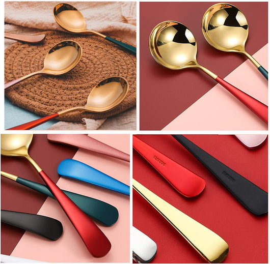 Cuchara de Arroz Coreana Cabeza Redonda Acero Inoxidable - Image 25