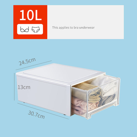 Caja Organizadora de Plástico Reforzado con Cajones y Tapa Transparente - Image 11