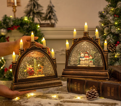 Lámpara Linterna Navideña de Cristal Portátil para Decoración - Image 12