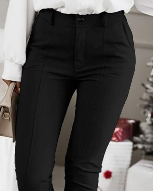 Pantalones Skinny Ajustados para Mujer con Puño Acanalado - Versátiles y Cómodos - Image 13