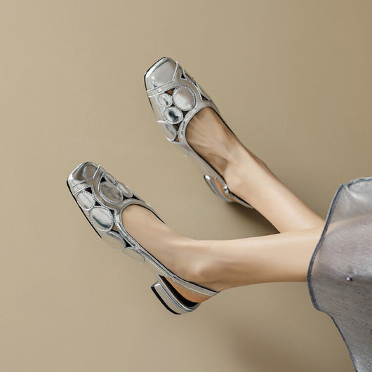 Sandalias Elegantes de Verano con Punta Cuadrada y Tacón Bajo - Image 4