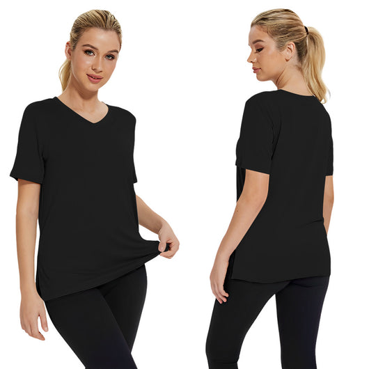 Blusa Suelta de Verano Cuello Redondo con Abertura Lateral - Image 7