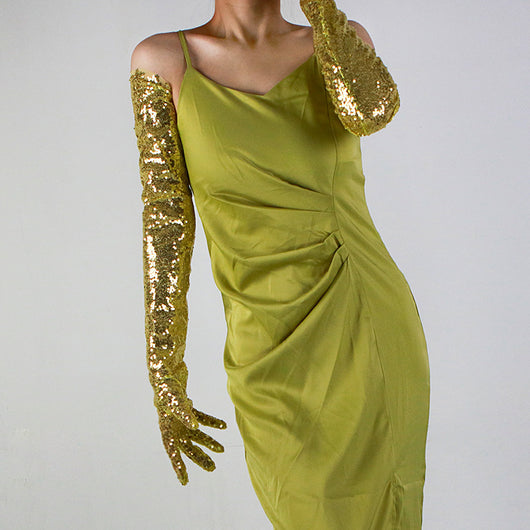 Manga de Lentejuelas con Malla de Encaje Elegante - Image 30