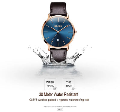 Reloj de Lujo para Hombre con Correa de Cuero, Resistente al Agua - Image 27