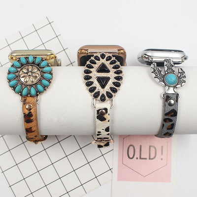 Correa de Reloj de Crin de Caballo Estampado Leopardo Multicolor - Image 7