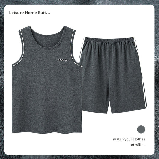 Pijama Masculino de Algodón Transpirable Absorbente de Humedad - Image 10