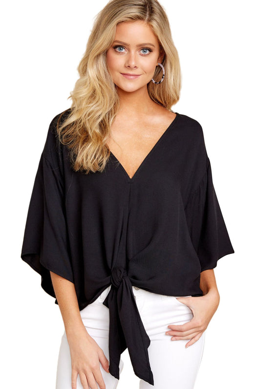Blusa Leopardo Mujer con Nudo Floral y Mangas Murciélago - Oversize Verano - Image 4