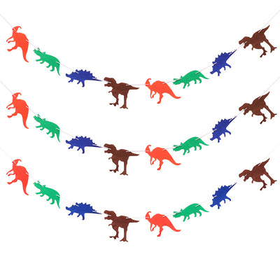 Banderín Decorativo Tejido Tema Dinosaurios para Fiestas de Cumpleaños - Image 3