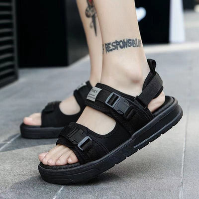 Sandalias Deportivas con Velcro Negro - Comodidad y Estilo - Image 10