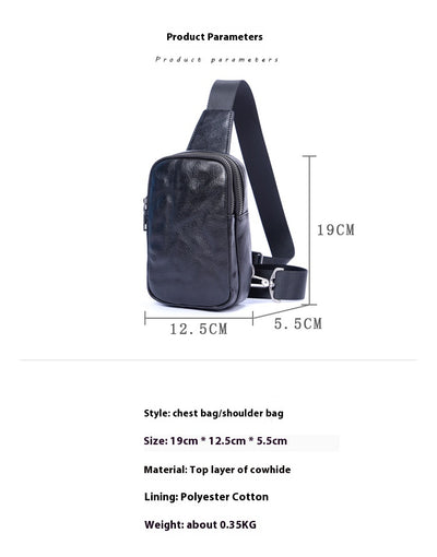 Bolsa Mensajero de Cuero Genuino Cowhide para Hombre - Image 20