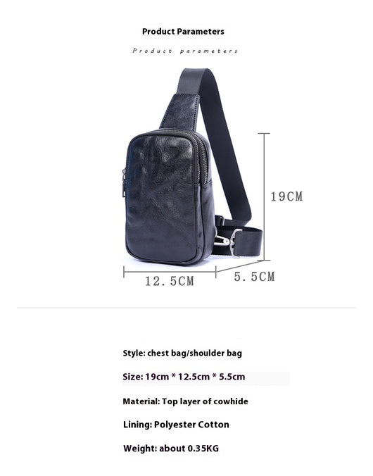 Bolsa Mensajero de Cuero Genuino Cowhide para Hombre - Image 20