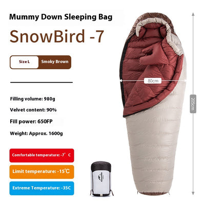Saco de Dormir Premium con Plumón de Ganso Cálido y Confortable - Image 3