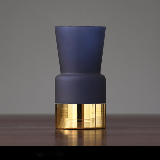 Jarrón Decorativo de Cristal Esmerilado con Borde Dorado Estilo Nórdico Lujo - Image 7