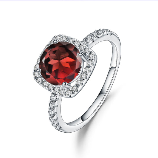 Anillo de Plata Esterlina S925 con Topacio Multicolor Incrustado - Image 5