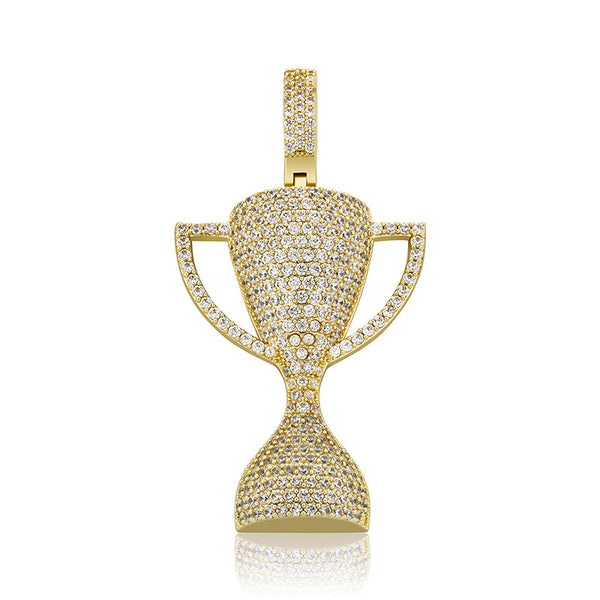 Dije Trophy Hip-hop Personalizado con Circonita Brillante Estilo Europeo - Image 4