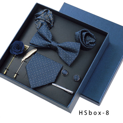 Set de 8 Piezas Accesorios Formales para Hombre - Corbatas, Moños y Pañuelos - Image 9