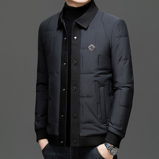 Chaqueta Acolchada con Solapa y Bajo Redondeado - Image 2