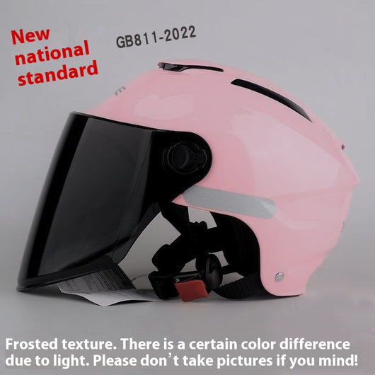 Casco Motocicleta Medio Casco Protección Solar Todo Clima - Image 9