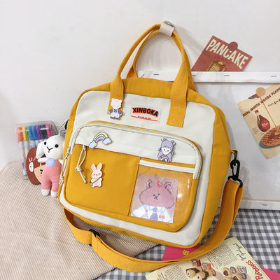 Bolso Canvas Estilo Japonés de Gran Capacidad con Asa al Hombro - Image 10