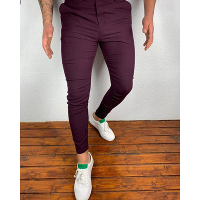 Pantalones Chaps Casuales de Color Sólido para Hombre - Image 9