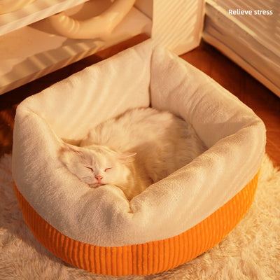 Cama Circular Lavable para Gatos y Perros - Nido Acogedor Antiestrés - Image 16