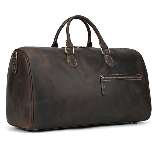 Bolsa de Viaje Cuero Vintage Crazy Horse Gran Capacidad - Image 18