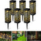 Warm Light Solar Lawn Lamp 6 Piezas