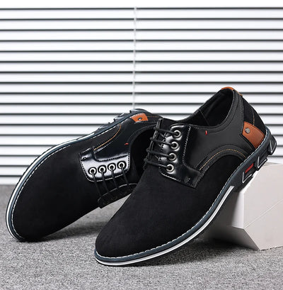 Zapatos Casuales de Cuero para Hombre con Punta Redonda y Cordones - Image 13