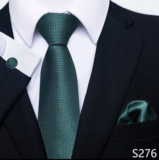 Conjunto Completo de Accesorios Ejecutivos: Corbata, Pañuelo y Gemelos Formales - Image 19