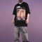 Camiseta Soltinha Retrô Funeral com Estampa de Retrato - Estilo Tendência de Marca