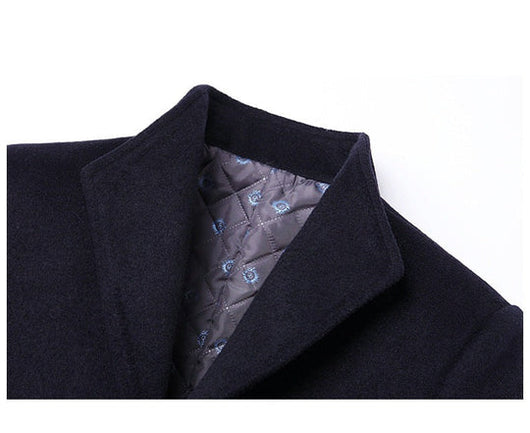 Abrigo de Lana para Hombre Otoño Invierno Talla Grande - Image 14