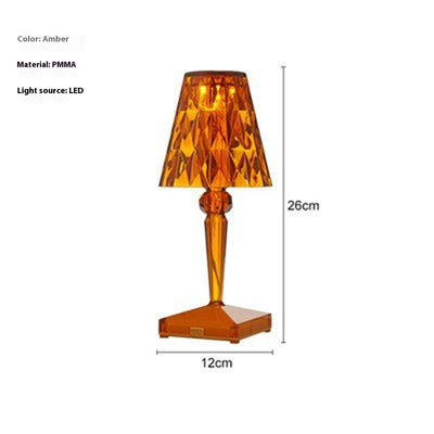 Lámpara de Mesa Recargable con Cristal Diamantado - Image 14