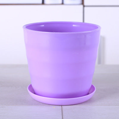 Maceta de Resina para Suculentas con Patrón Horizontal Decorativo - Image 12