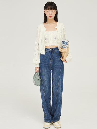 Cardigan Tejido Dos Piezas para Mujer - Colección Otoño con Tirantes - Image 8