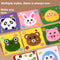 Kit de Bordado Infantil con Animales de Dibujos Animados - Juguete Educativo DIY para Jardín