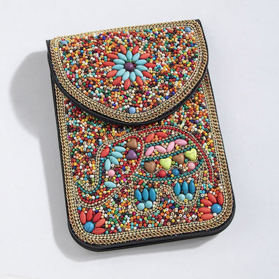Bolsa Bohemia para Celular con Cuentas y Concha Marina - Image 106