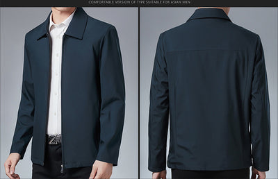 Chaqueta Casual con Solapa para Hombre Maduro - Image 9
