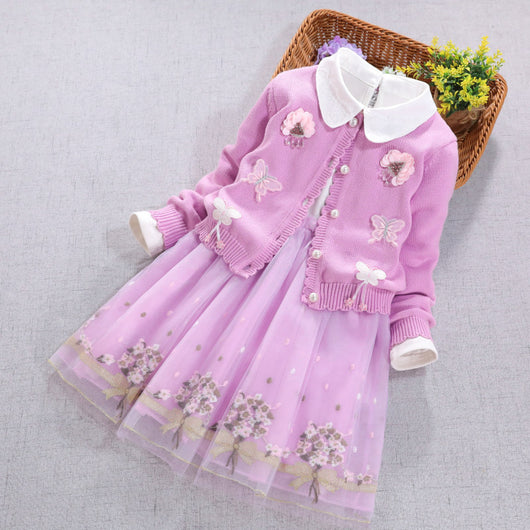 Conjunto Infantil Elegante: Falda y Suéter Manga Larga - Image 7