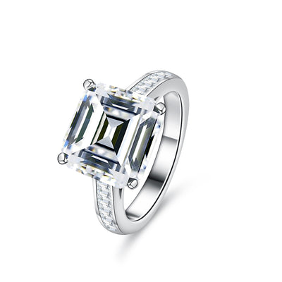 Anillo de Moissanita 5 Quilates en Plata S925 para Mujer - Image 12