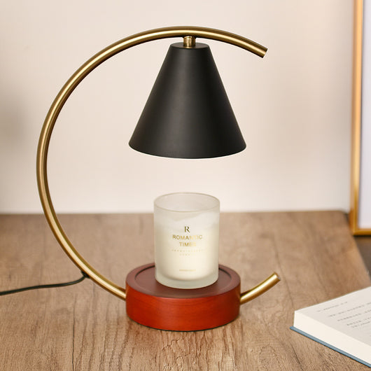 Lámpara Vela con Base de Madera para Dormitorio - Image 3