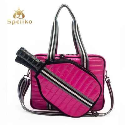Bolsa Deportiva Tenis Crossbody a Rayas con Bandolera - Image 21