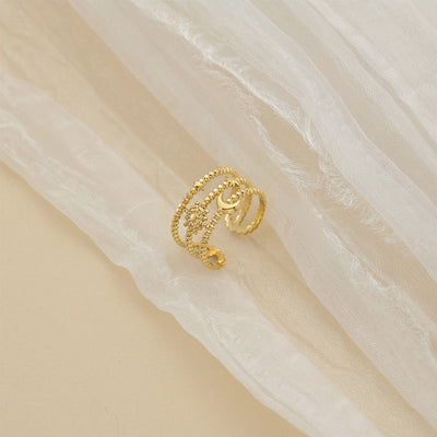 Anillo Ajustable Estrella de Seis Puntas y Luna - Image 4