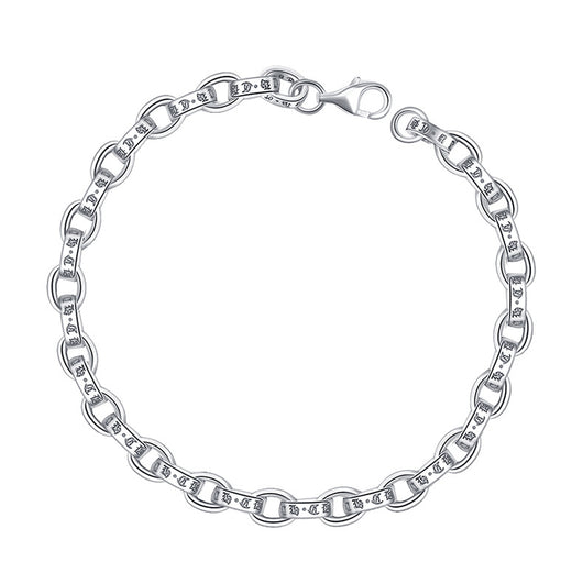 Pulsera de Plata Punk Personalizada con Ancla y Cruz - Diseño Minimalista para Parejas - Image 9