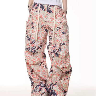 Pantalones Cargo Camuflaje Retro - Corte Recto Ancho Verano - Image 5