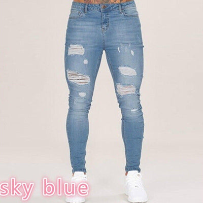 Jeans Rotos Ajustados de Cintura Alta Estilo Europeo - Image 4