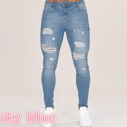 Jeans Rotos Ajustados de Cintura Alta Estilo Europeo - Image 4