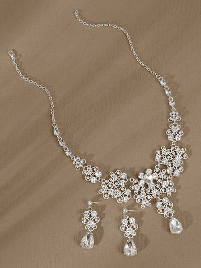 Conjunto de Aretes y Collar con Perlas y Cristales para Mujer - Image 52
