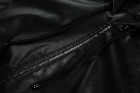 Chaqueta de Cuero Retro Americana con Capucha para Hombre - Image 19