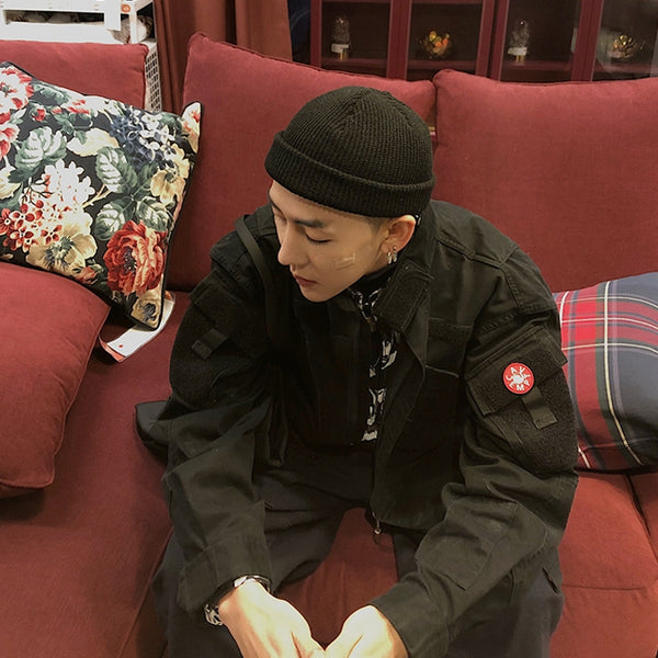 Gorro de Lana Tejida para Hombre - Abrigo sin Visera